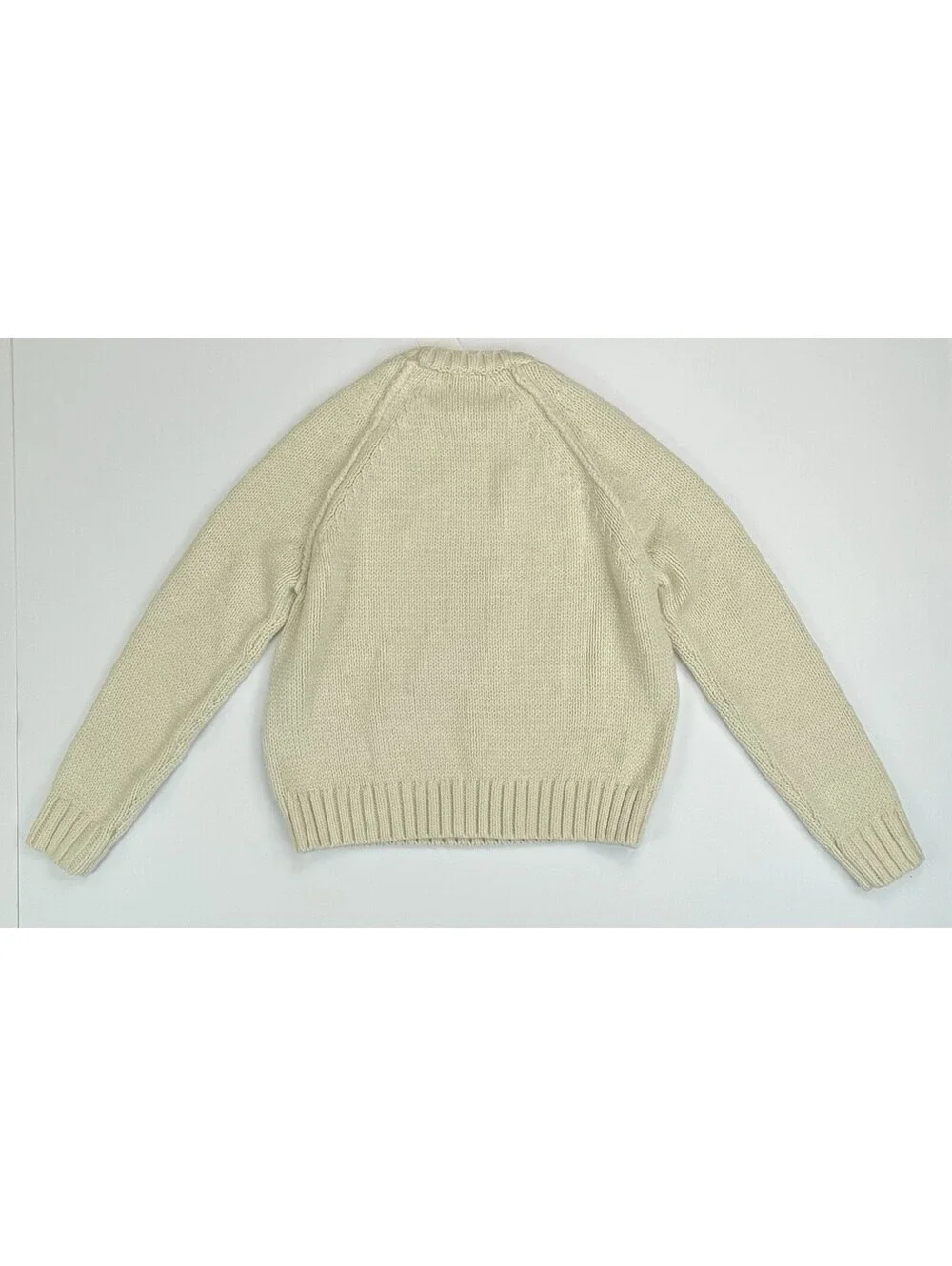 NWT H&M Cream Chunky Knit Sweater Small NWT Minimalist Raglan Sleeve S